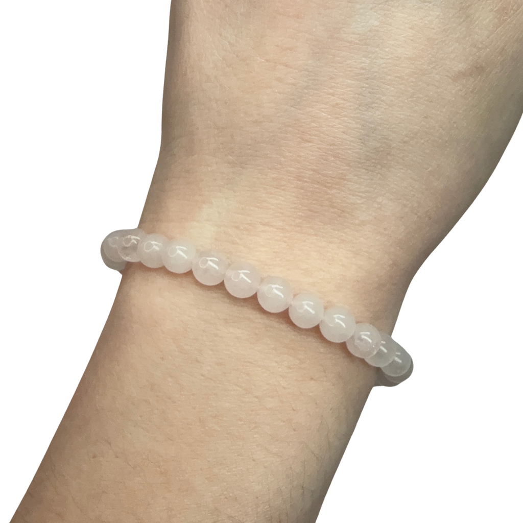 Rose Quartz 6mm Beaded Stretch Bracelet