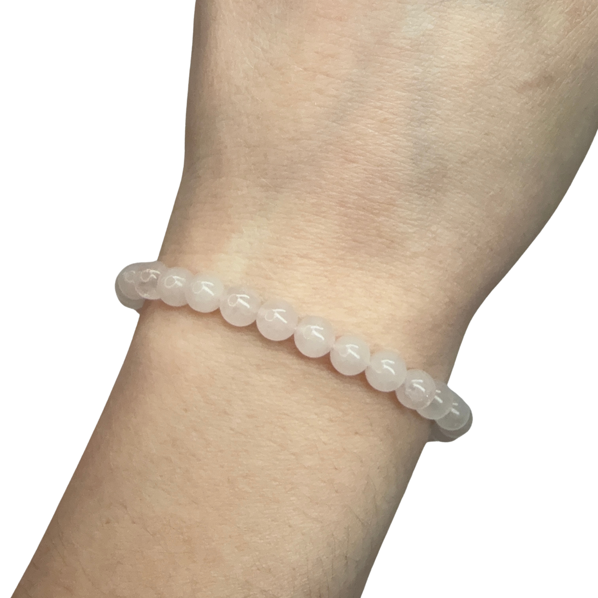 Rose Quartz 6mm Beaded Stretch Bracelet