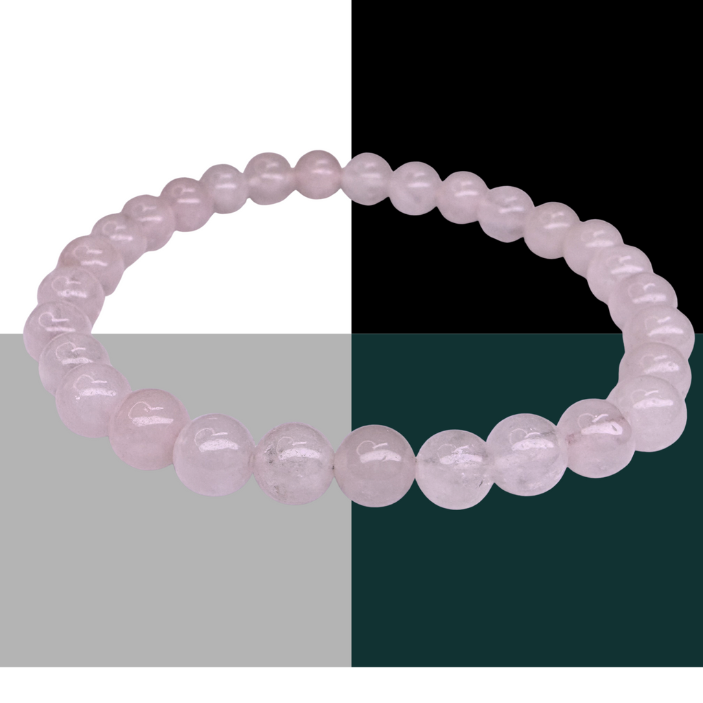 Rose Quartz 6mm Beaded Stretch Bracelet
