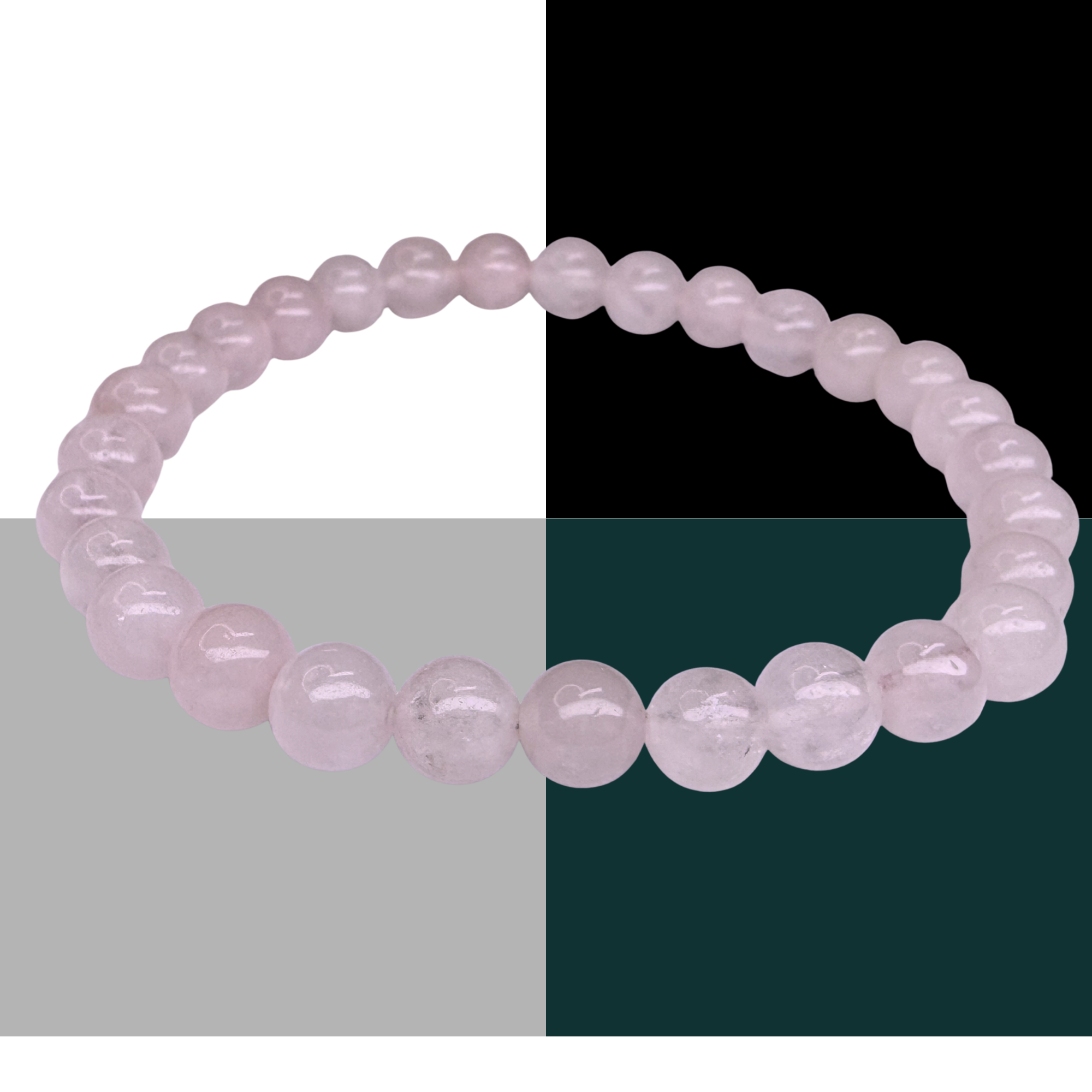 Rose Quartz 6mm Beaded Stretch Bracelet