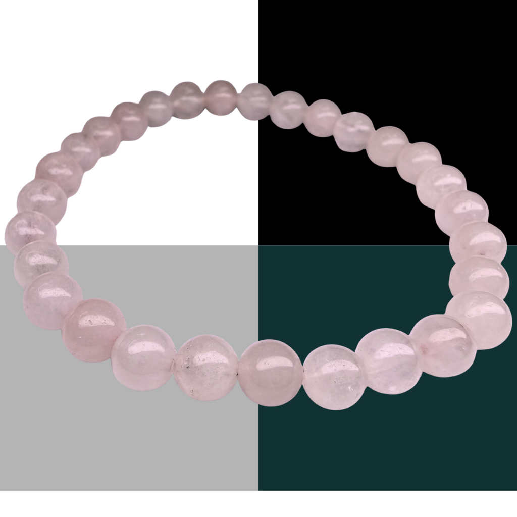 Rose Quartz 6mm Beaded Stretch Bracelet