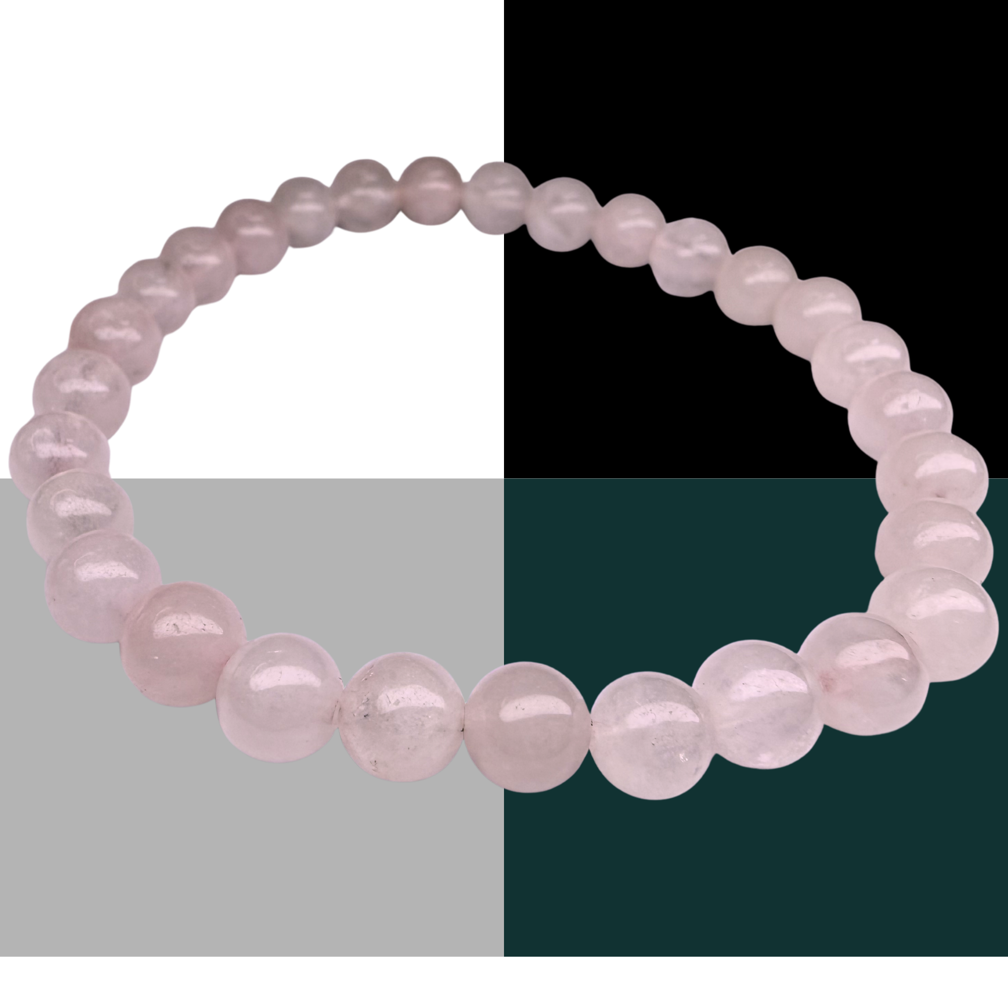 Rose Quartz 6mm Beaded Stretch Bracelet