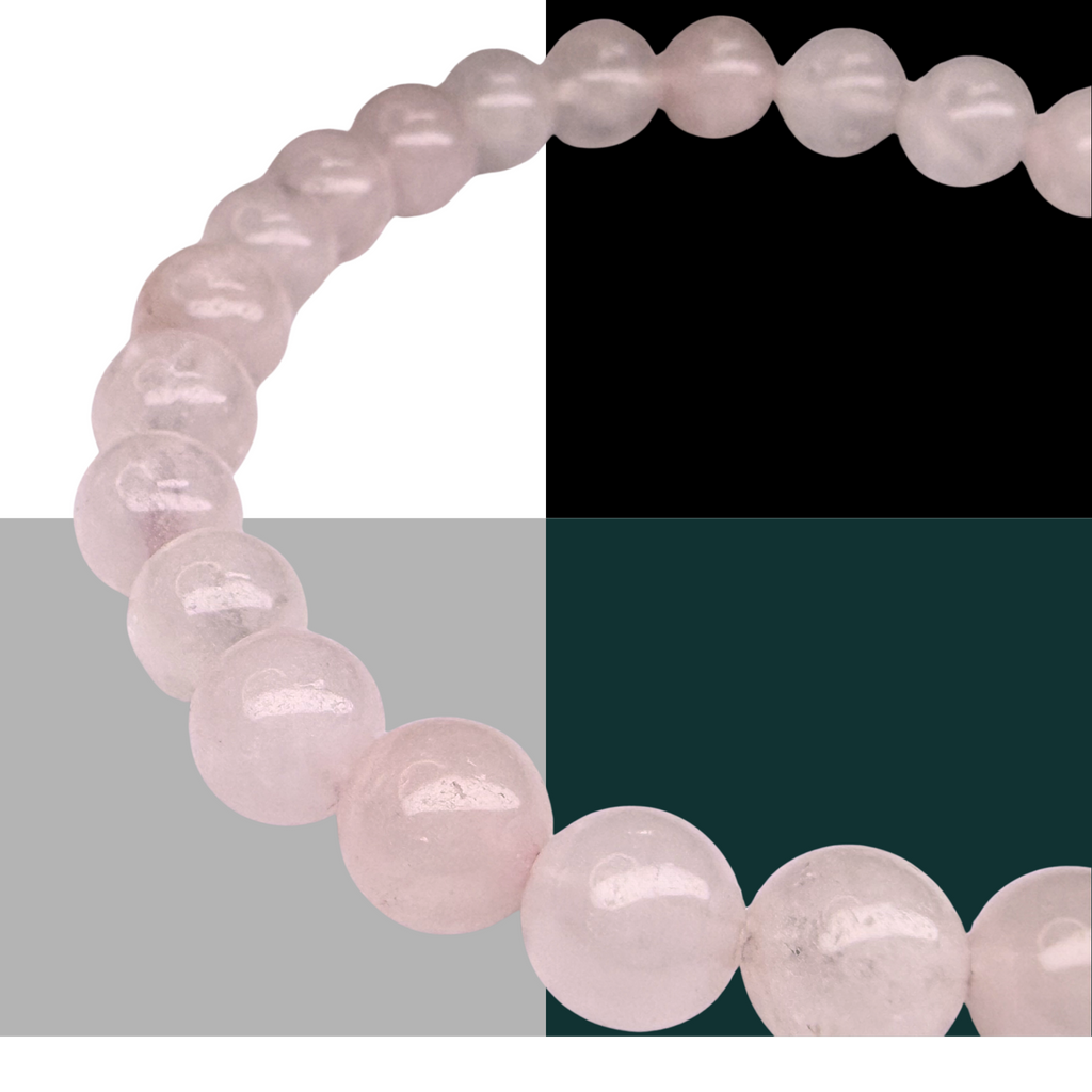 Rose Quartz 6mm Beaded Stretch Bracelet