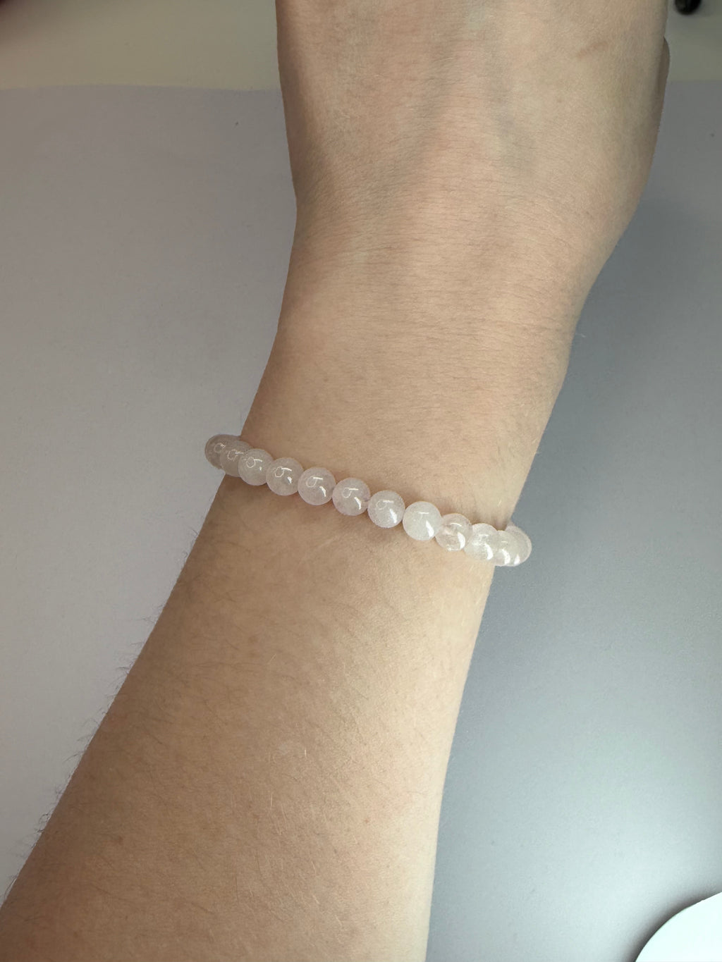 Rose Quartz 6mm Beaded Stretch Bracelet