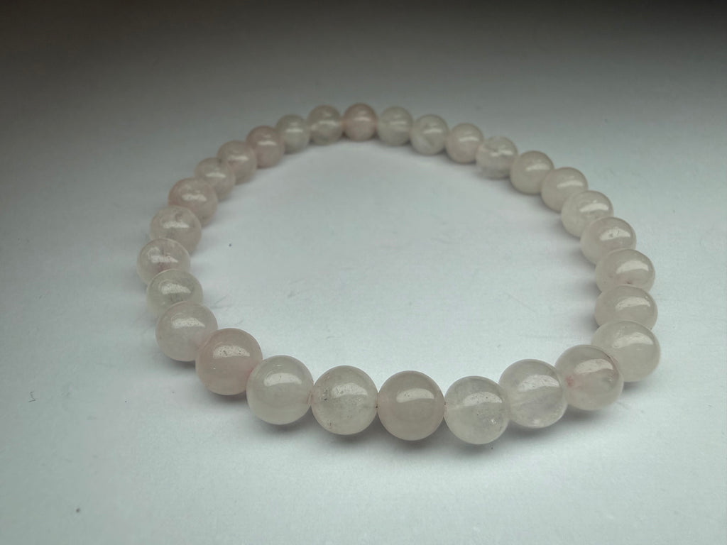 Rose Quartz 6mm Beaded Stretch Bracelet