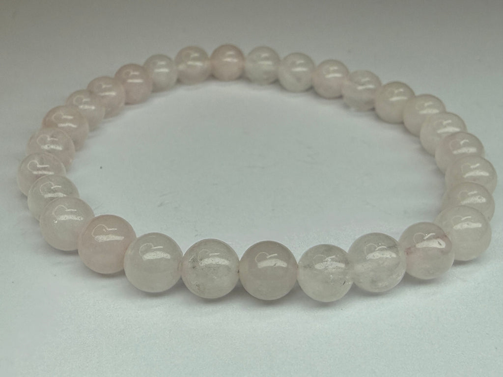 Rose Quartz 6mm Beaded Stretch Bracelet