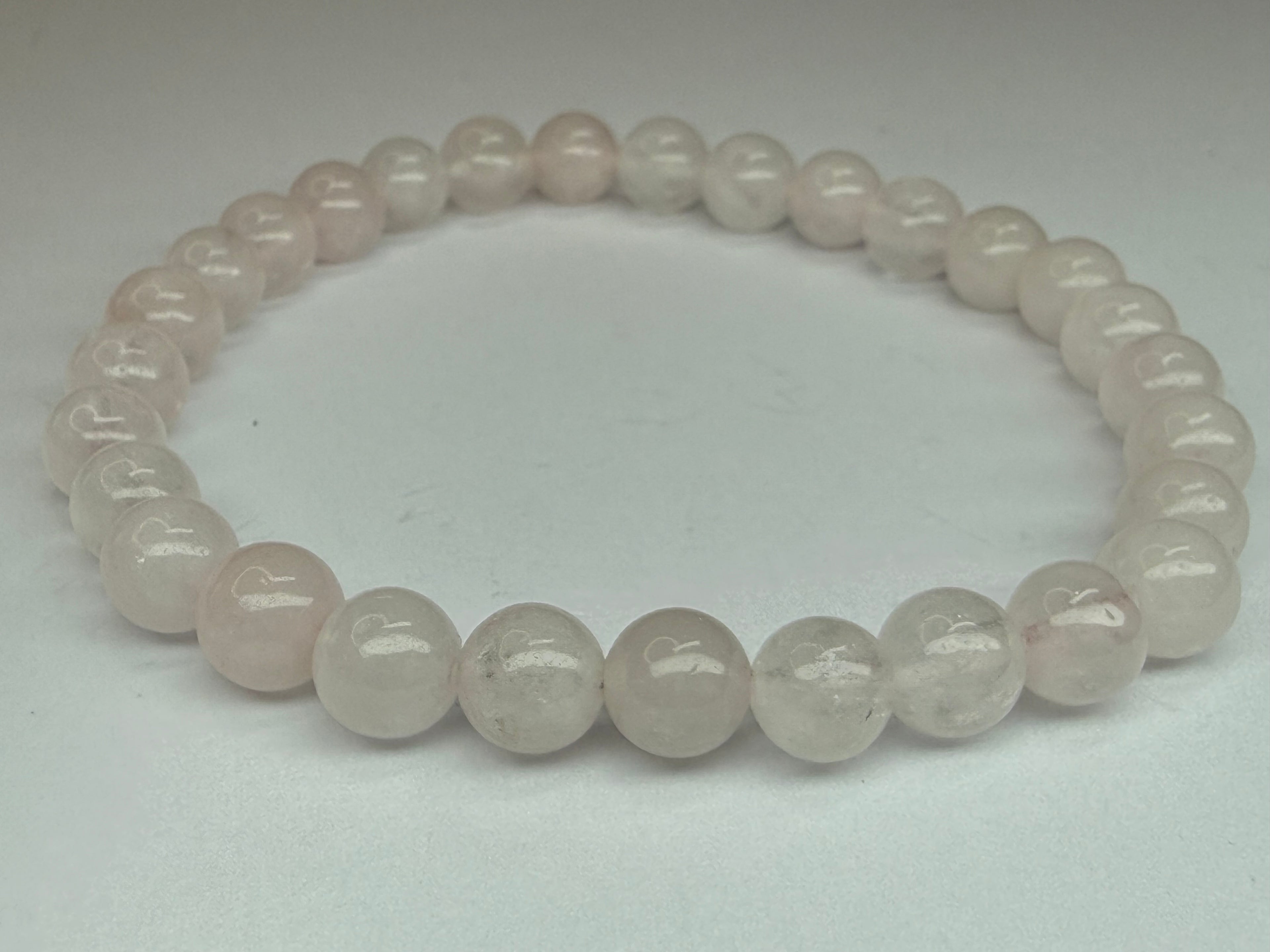 Rose Quartz 6mm Beaded Stretch Bracelet