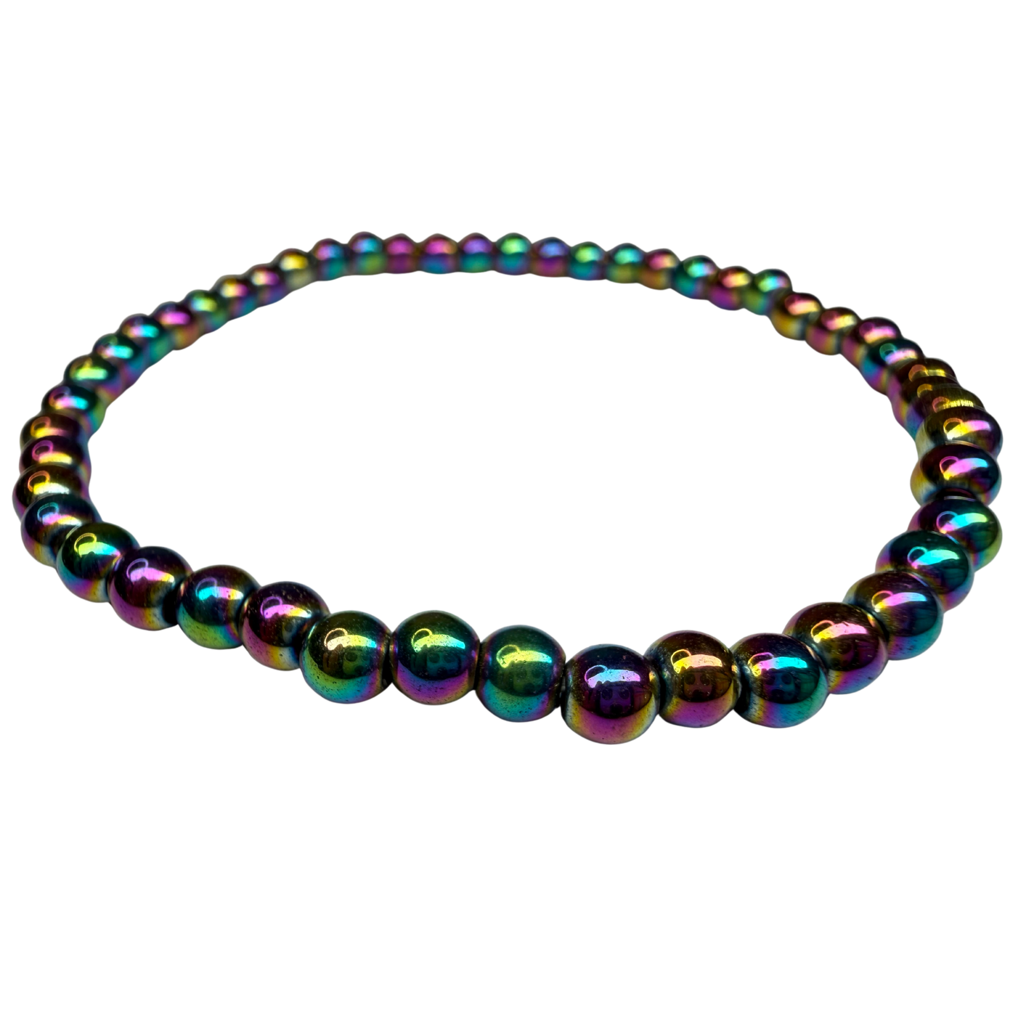 4mm Rainbow Hematite Stretch Bracelet