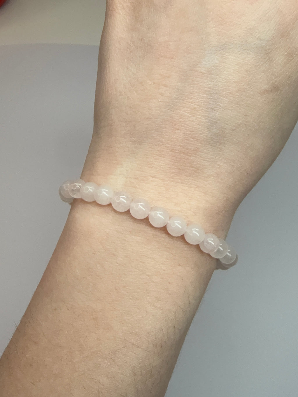 Rose Quartz 6mm Beaded Stretch Bracelet