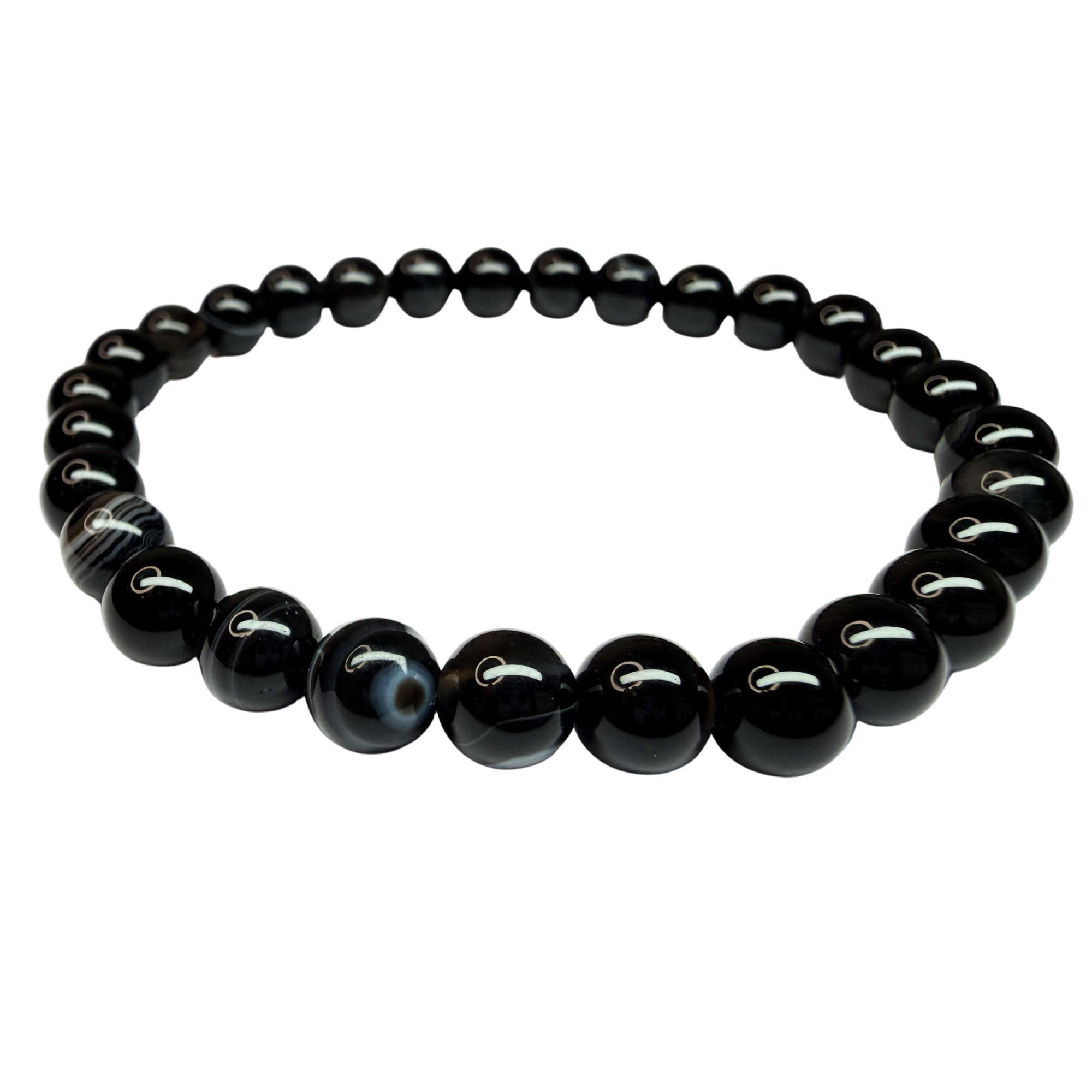 Black Jasper 6mm Bead Stretch Bracelet