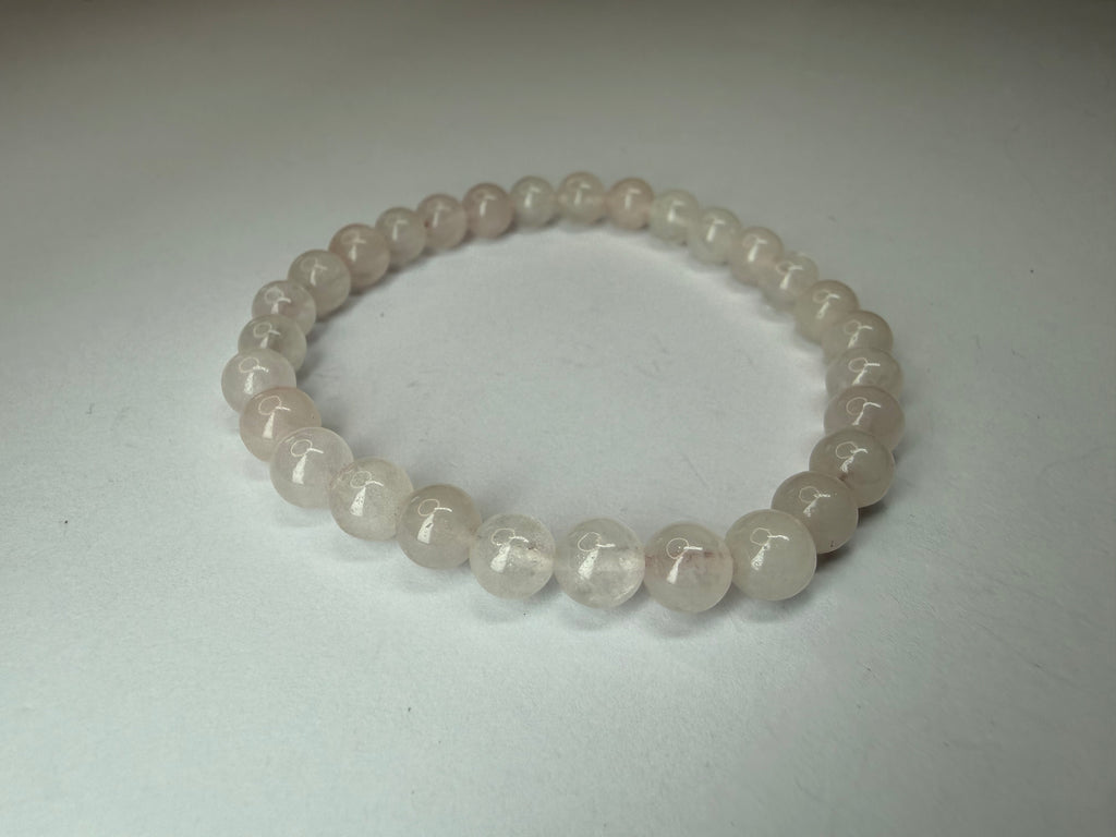 Rose Quartz 6mm Beaded Stretch Bracelet