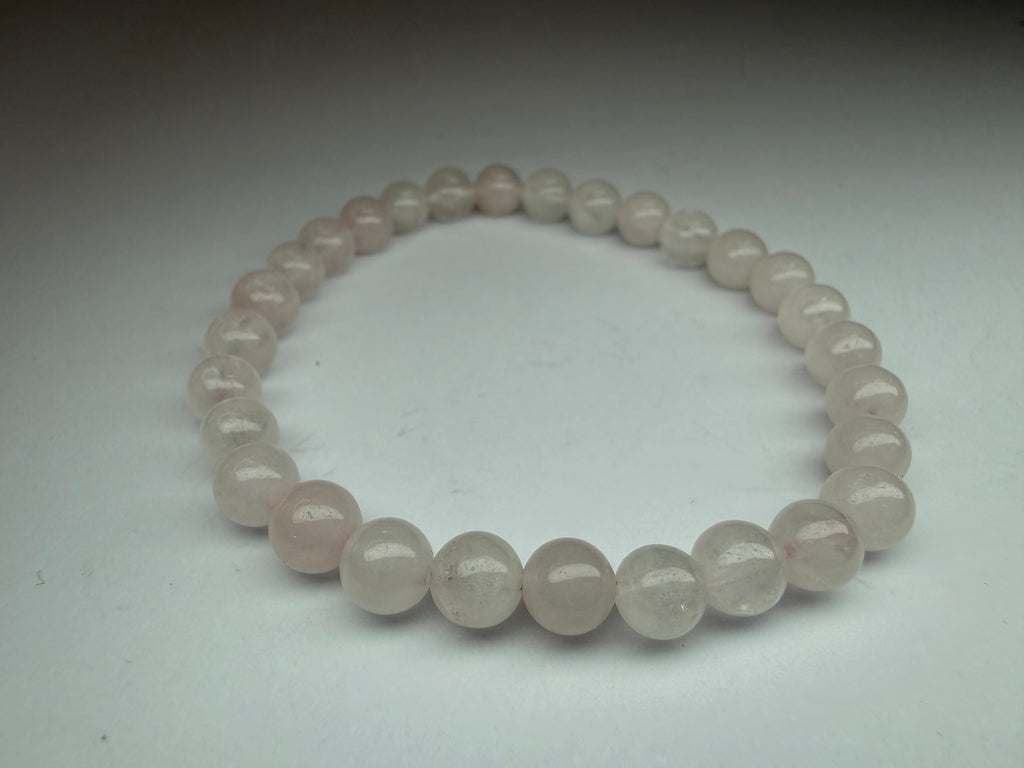 Rose Quartz 6mm Beaded Stretch Bracelet