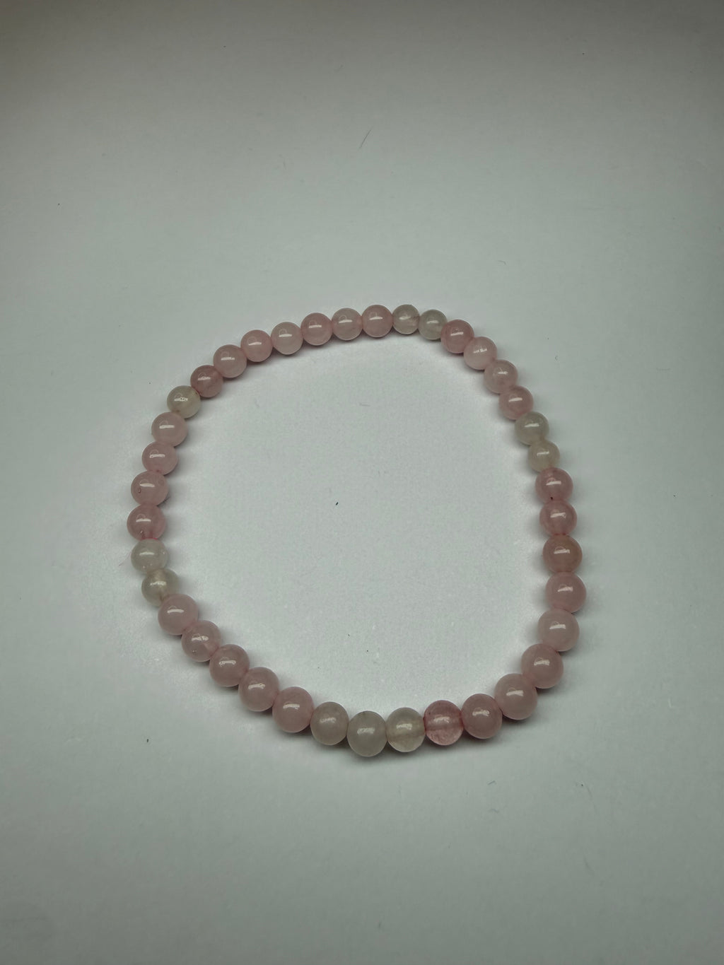 Rose Quartz 4mm Beaded Stretch Bracelet