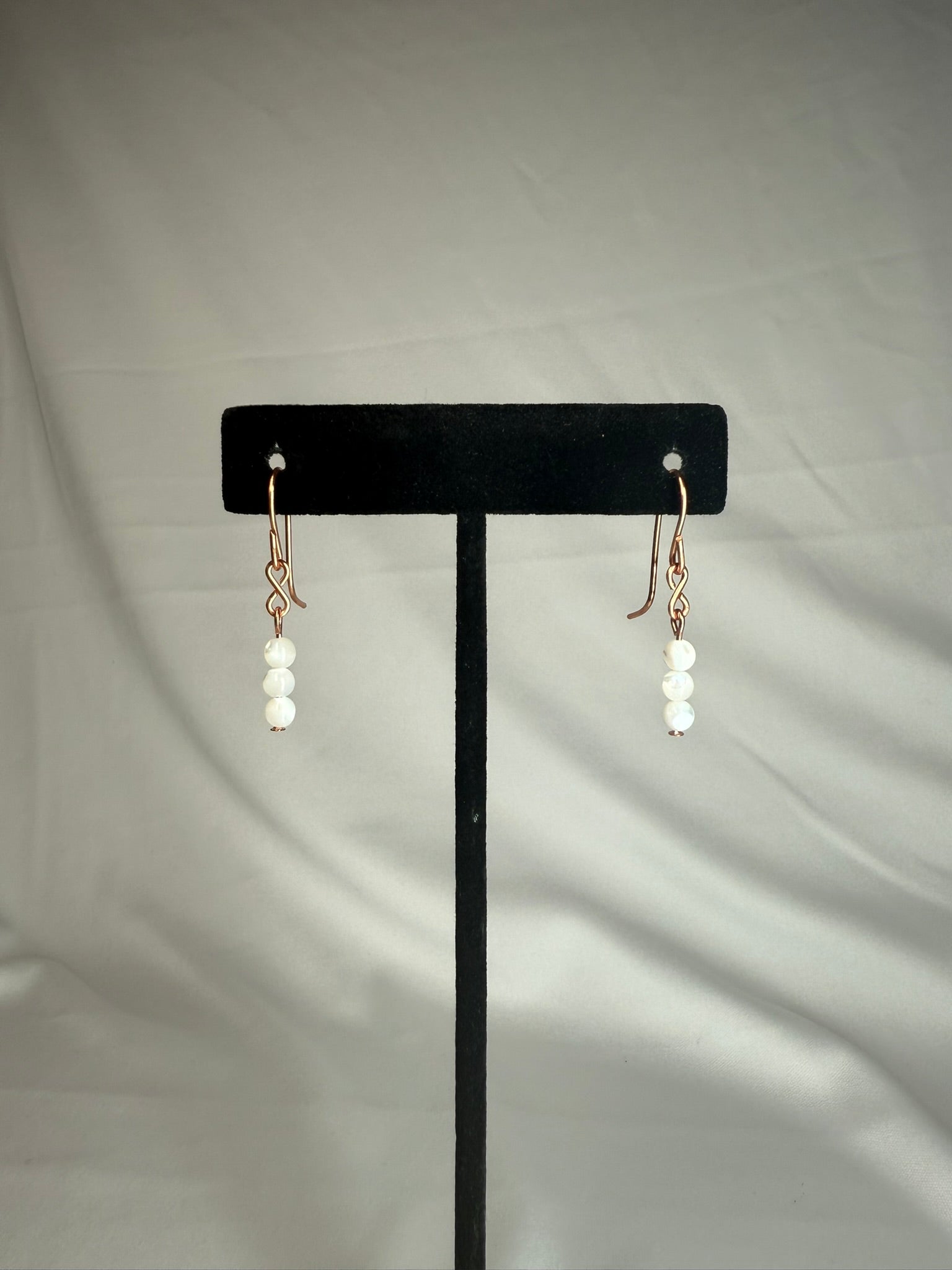 White Shell Peas in a Pod Earrings