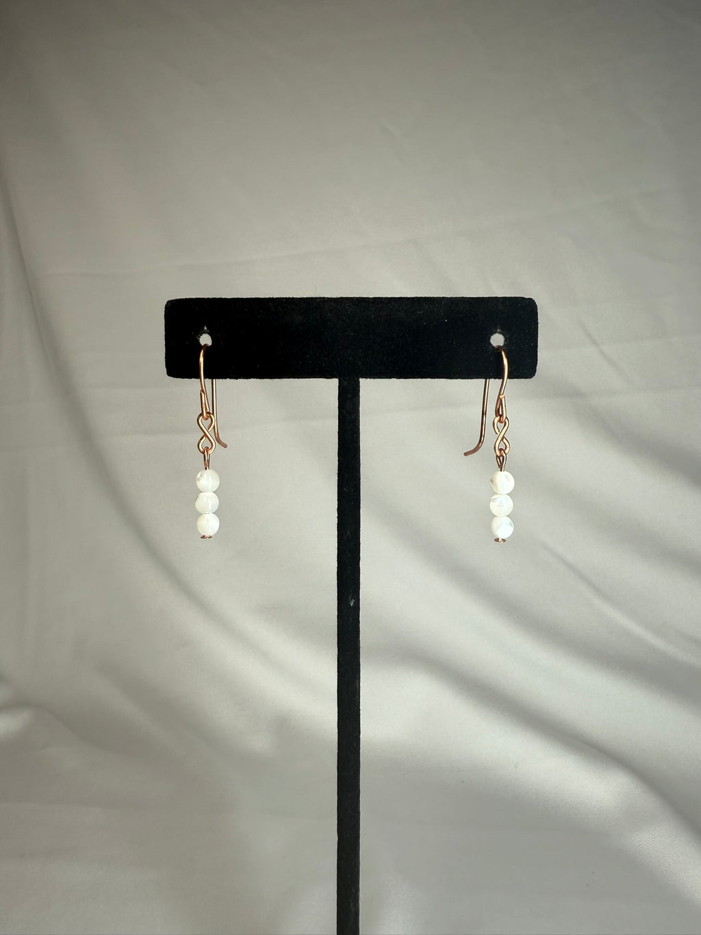 White Shell Peas in a Pod Earrings