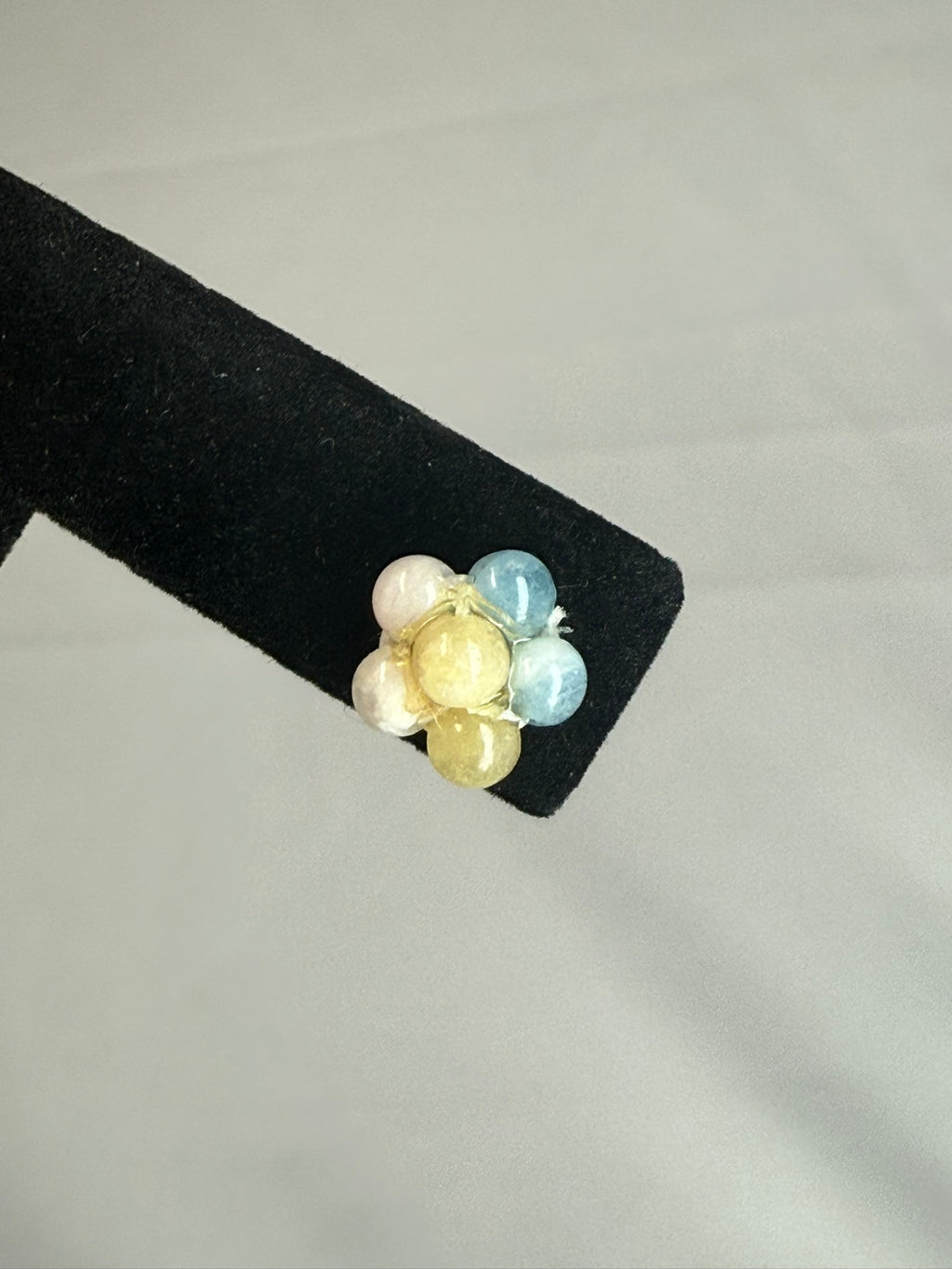 Morganite Flower Stud Earrings