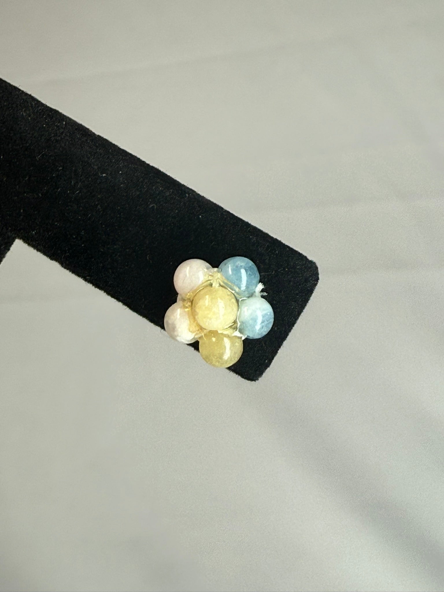 Morganite Flower Stud Earrings