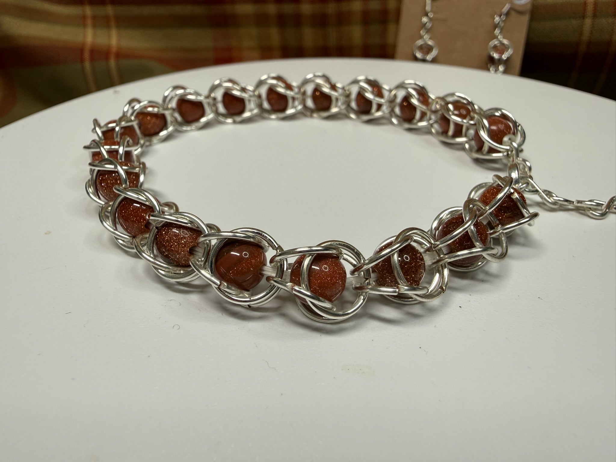 Custom Captured Bead Bracelet 6mm Beads