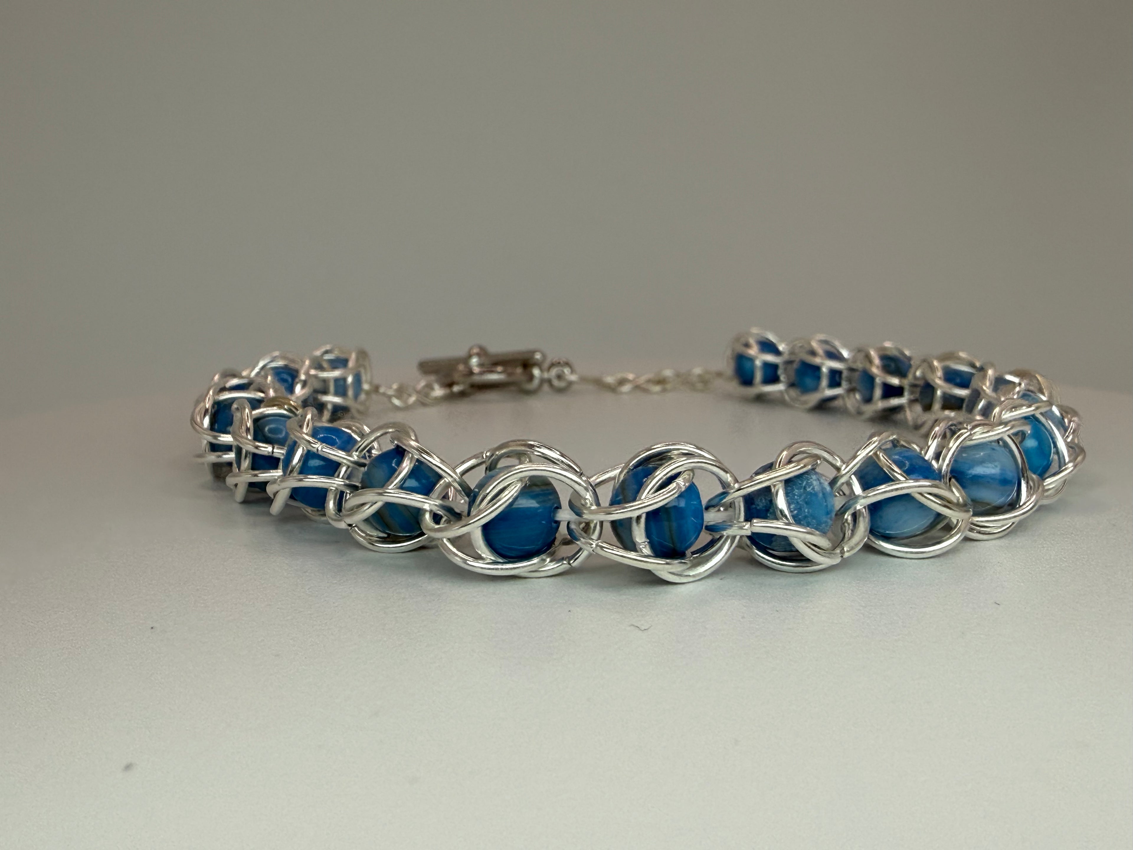 Custom Captured Bead Bracelet 6mm Beads