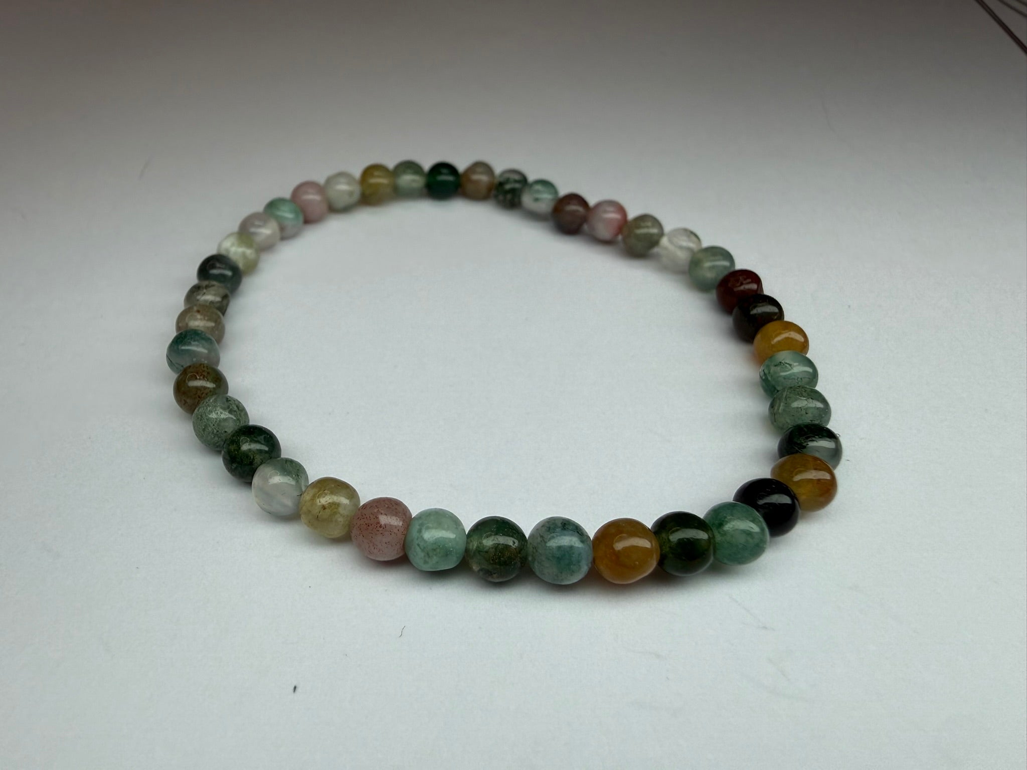 Stripe agate 4mm stretch bracelet