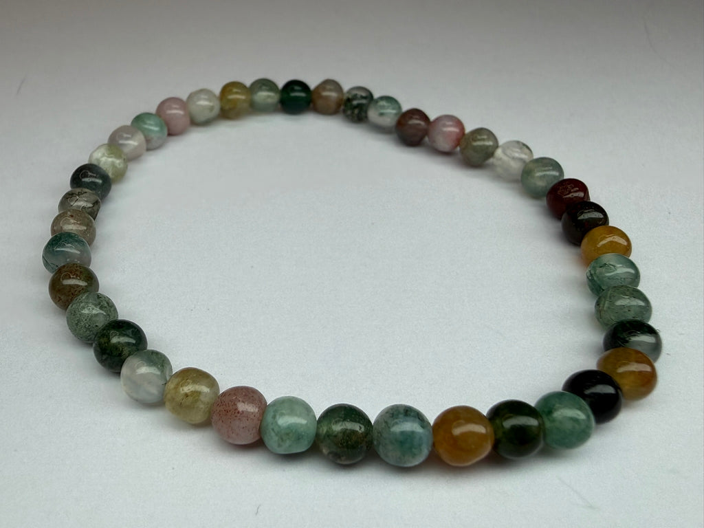 Stripe agate 4mm stretch bracelet