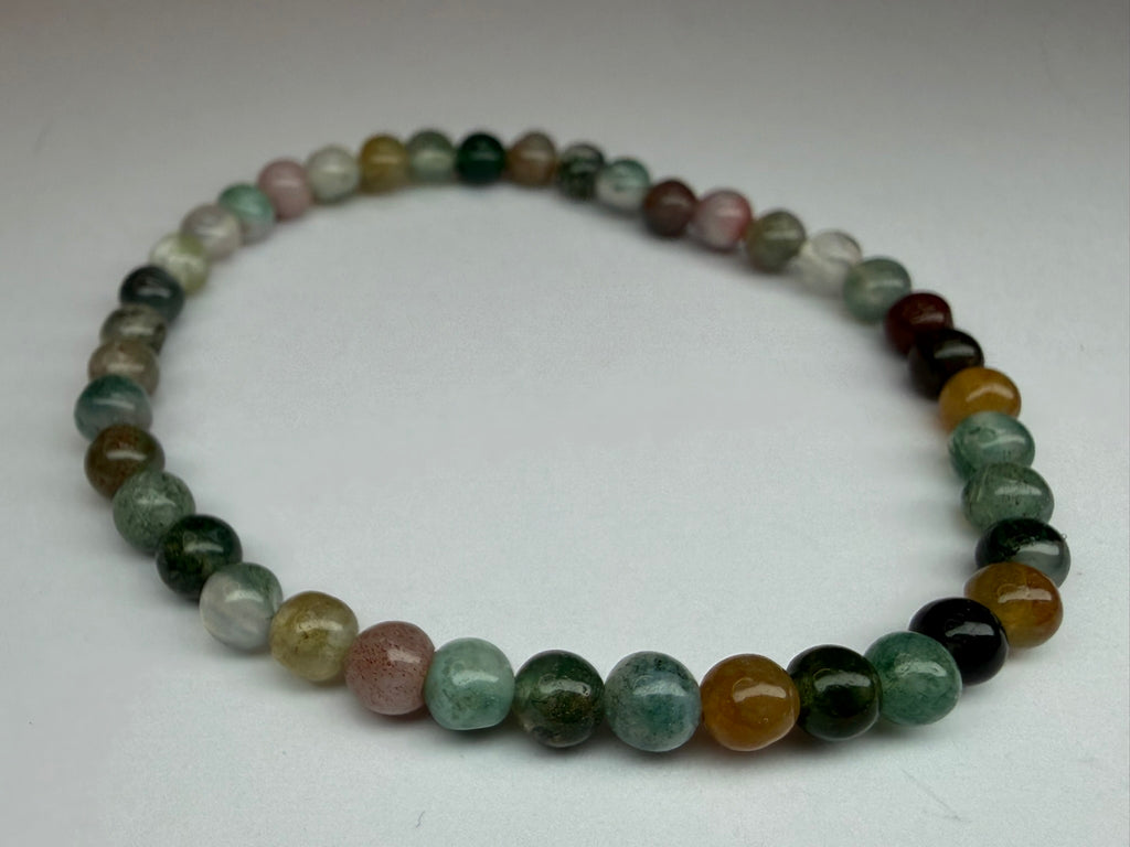 Stripe agate 4mm stretch bracelet
