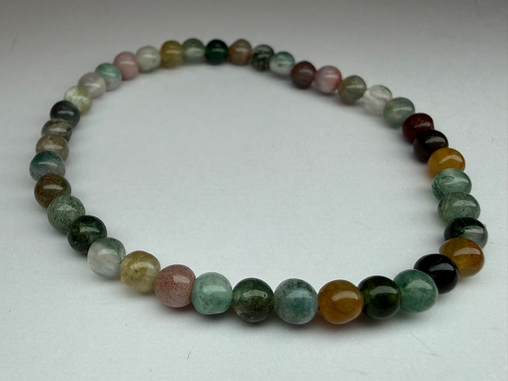 Stripe agate 4mm stretch bracelet
