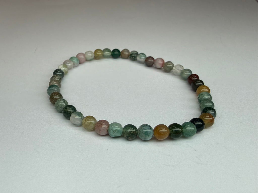 Stripe agate 4mm stretch bracelet