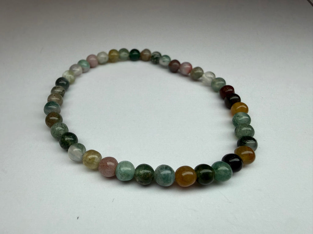 Stripe agate 4mm stretch bracelet