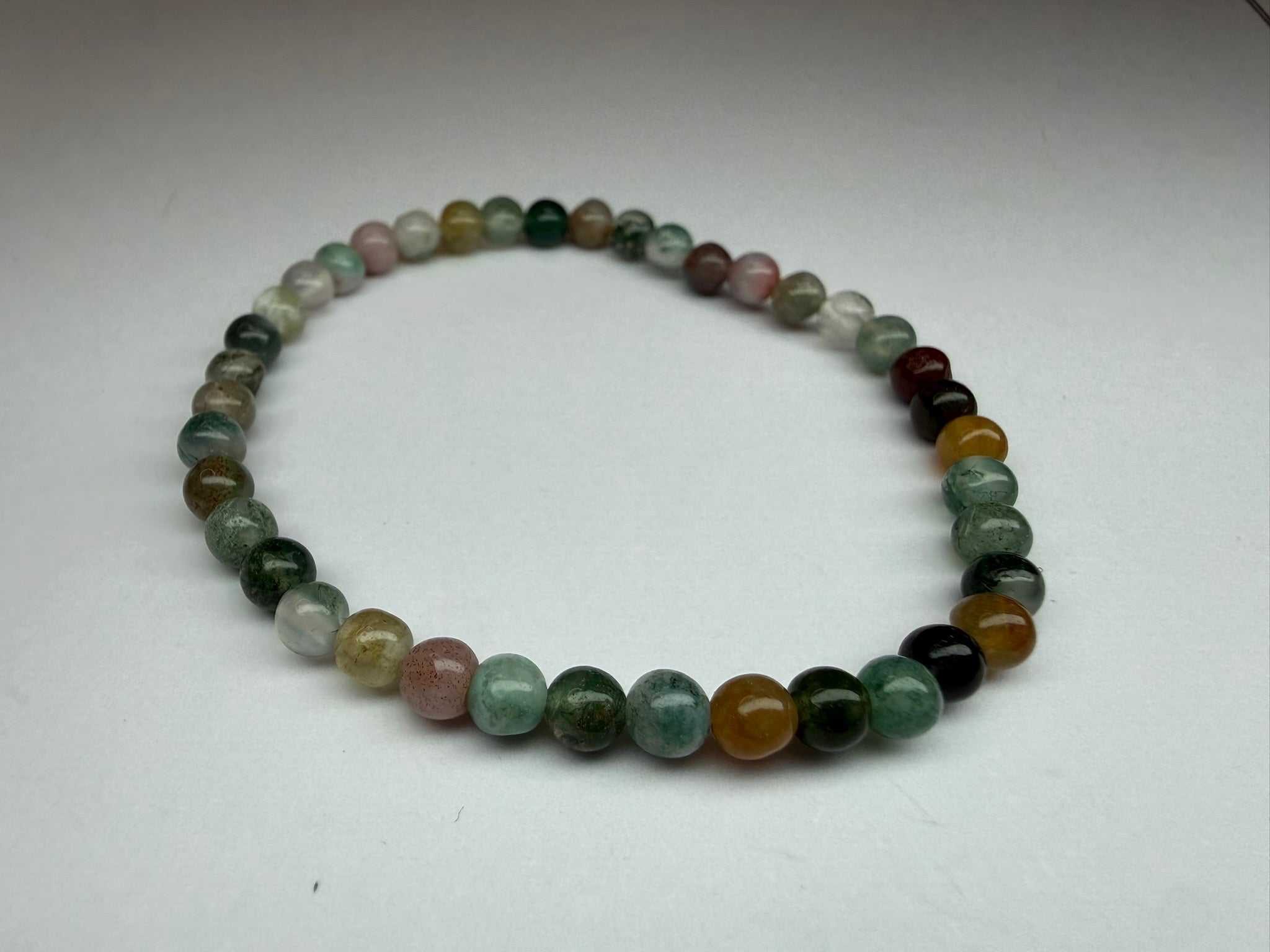 Stripe agate 4mm stretch bracelet