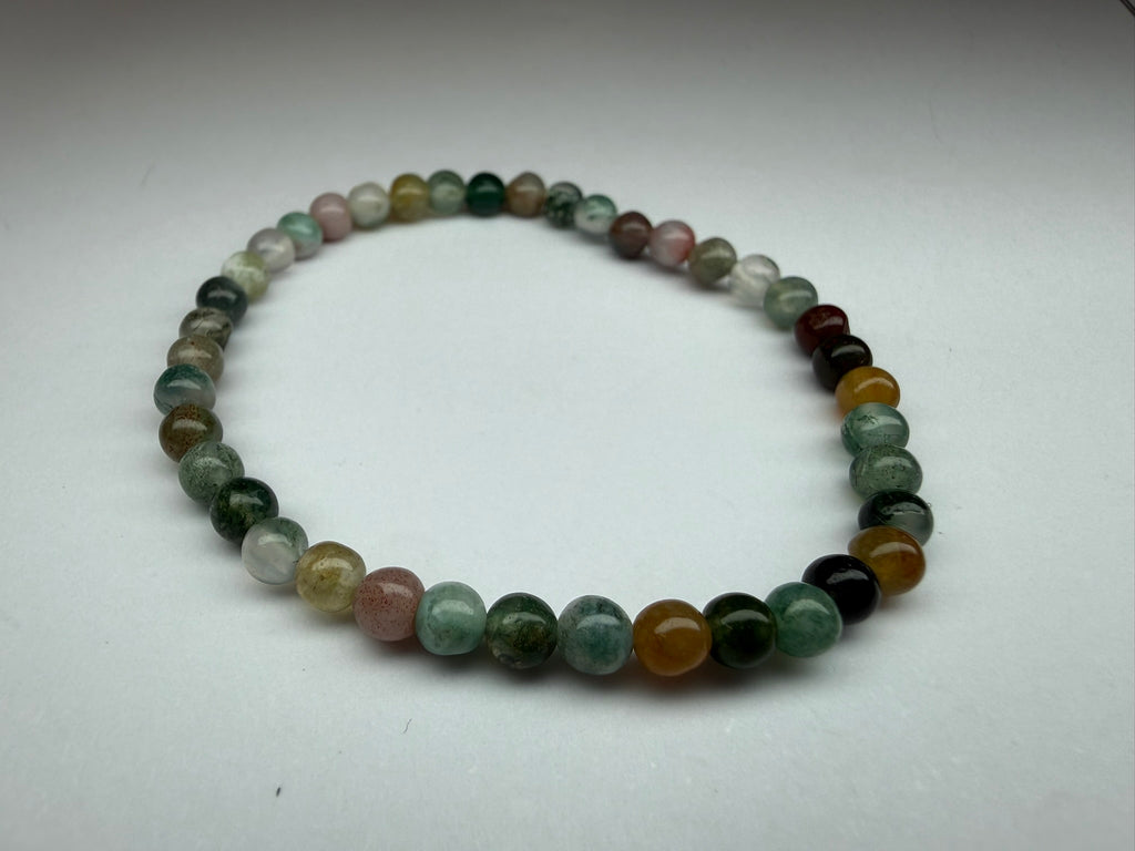 Stripe agate 4mm stretch bracelet
