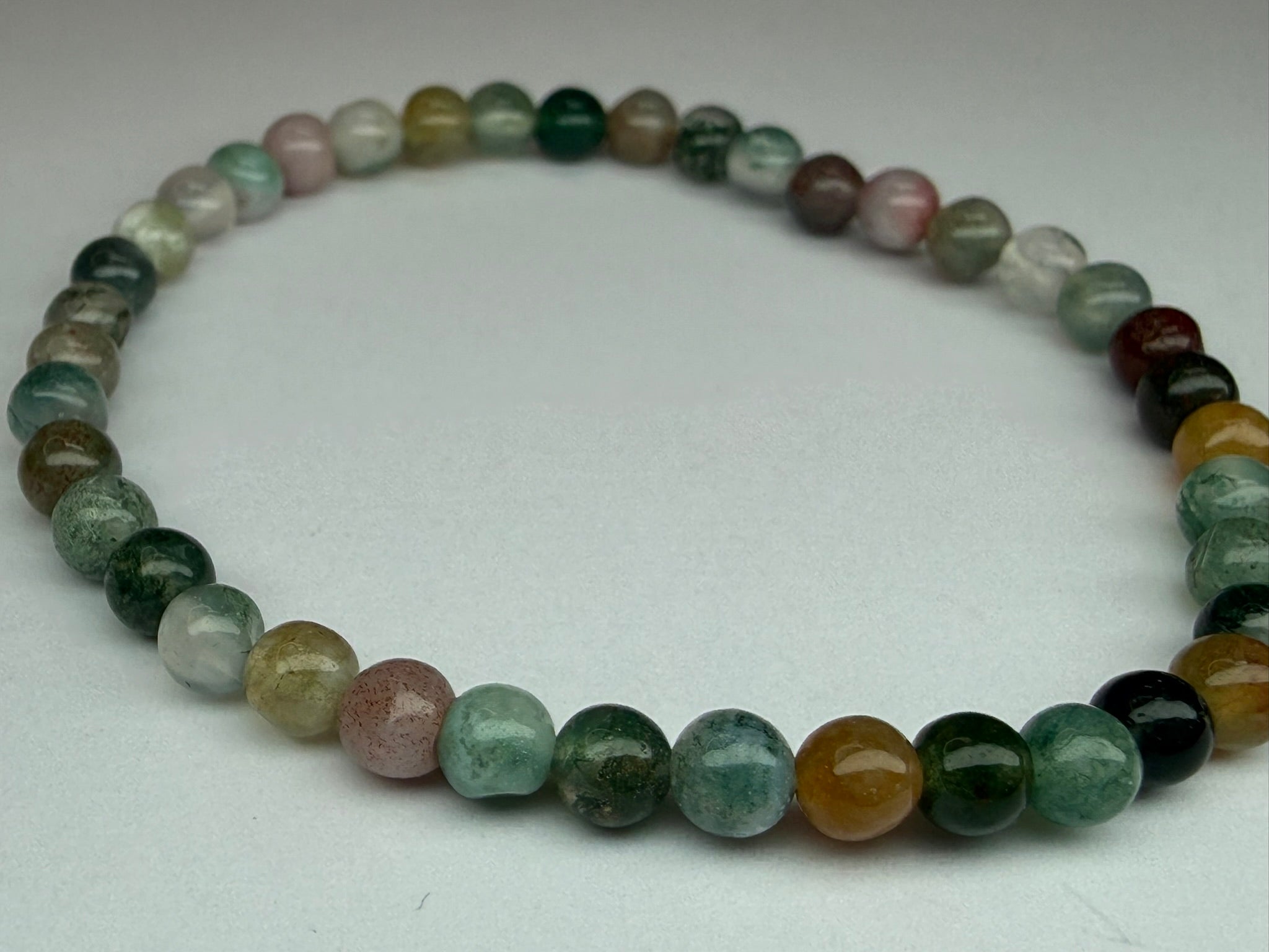 Stripe agate 4mm stretch bracelet