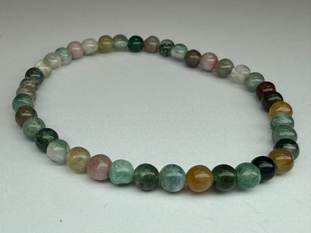 Stripe agate 4mm stretch bracelet