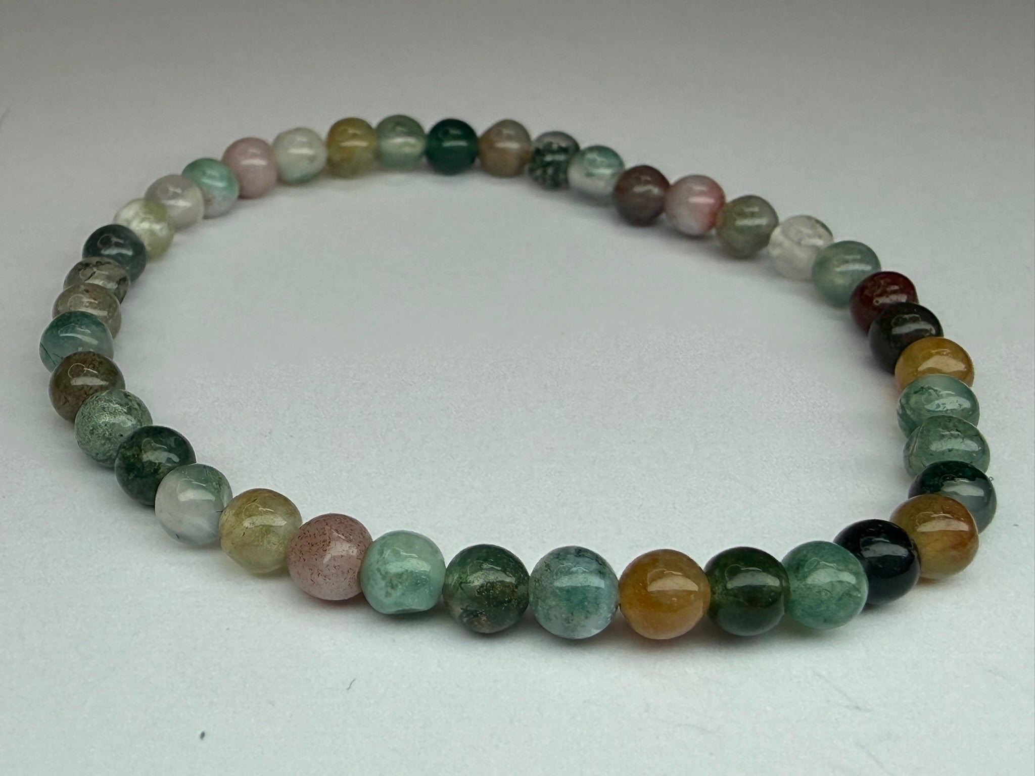 Stripe agate 4mm stretch bracelet