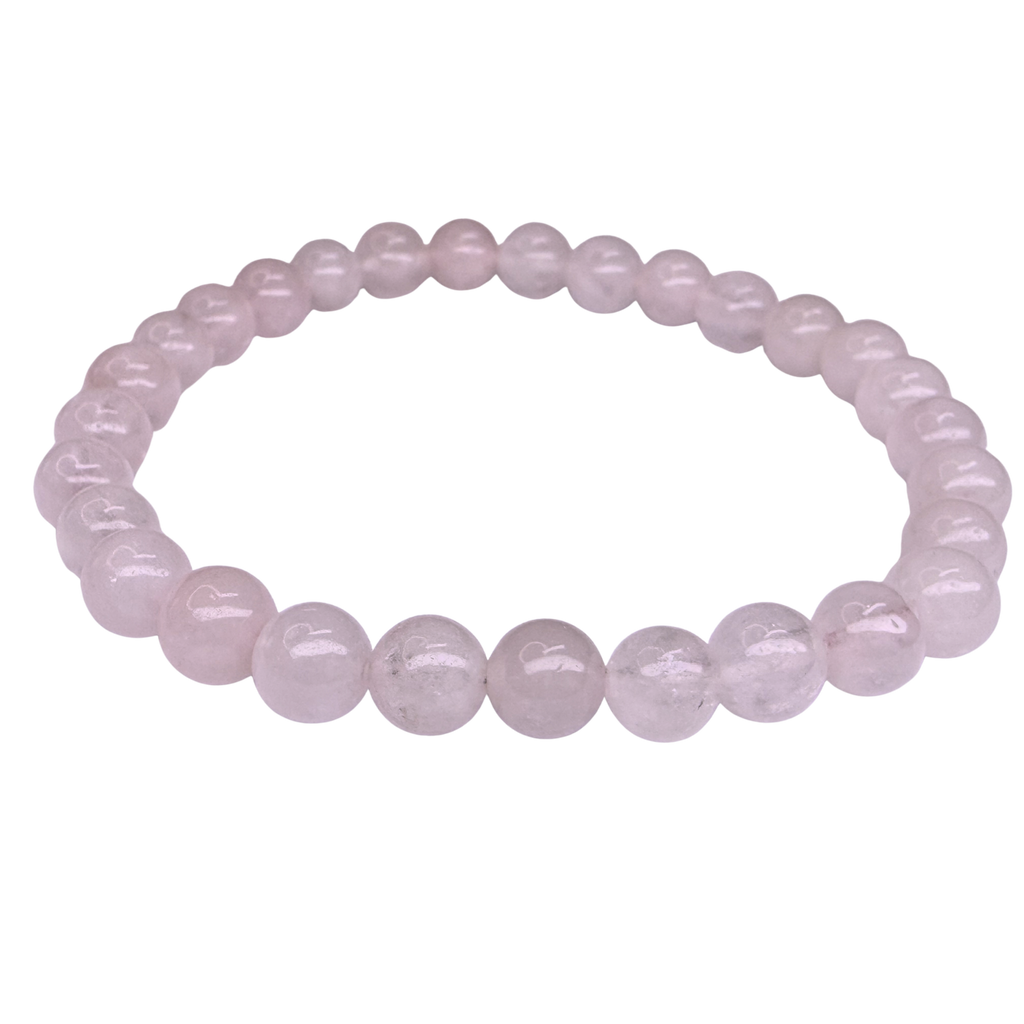 Rose Quartz 6mm Beaded Stretch Bracelet
