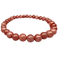 Pink Quartzite 6mm Bead Stretch Bracelet