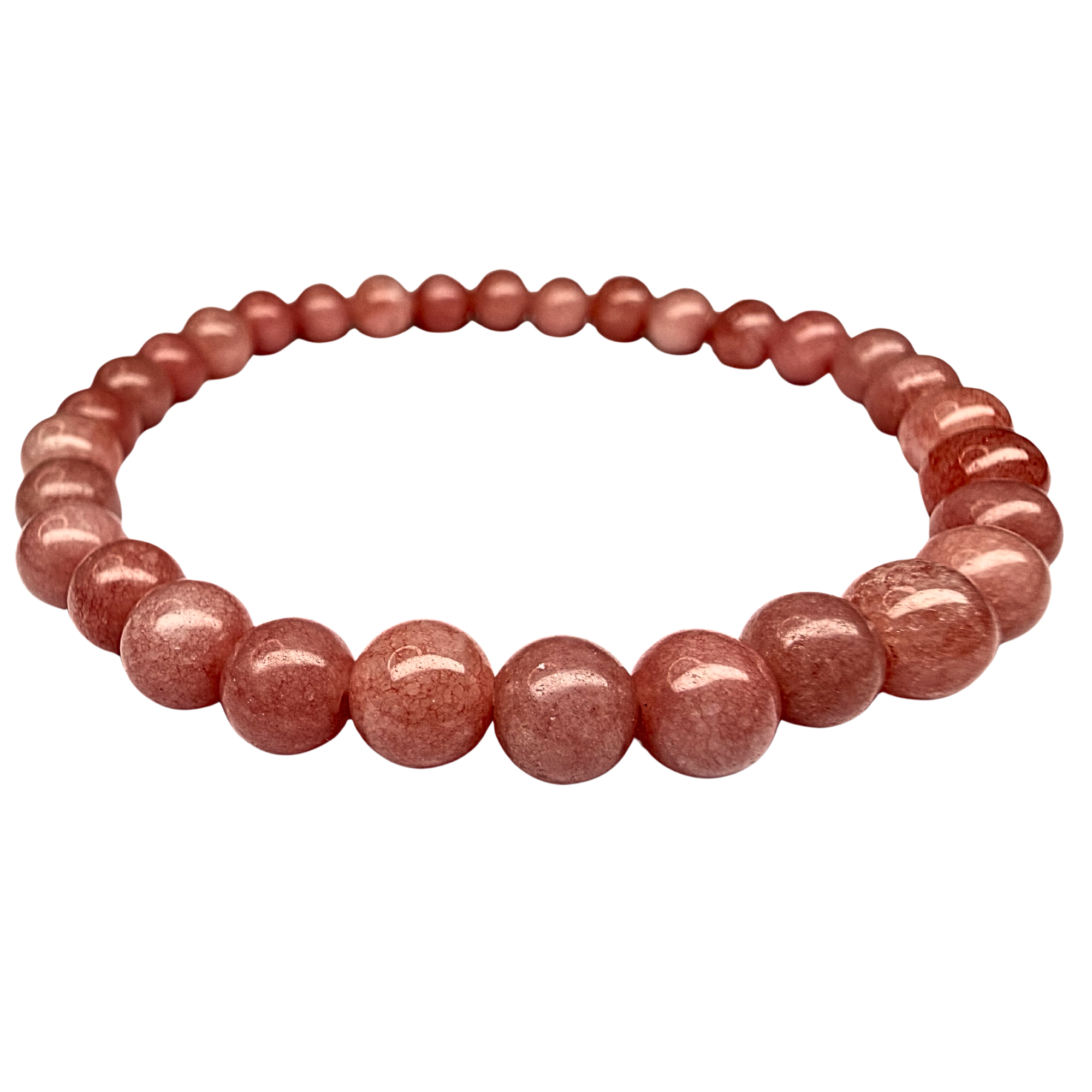 Pink Quartzite 6mm Bead Stretch Bracelet