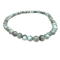 Grey Mother of Pearl 4mm Bead Stretch Bracelet