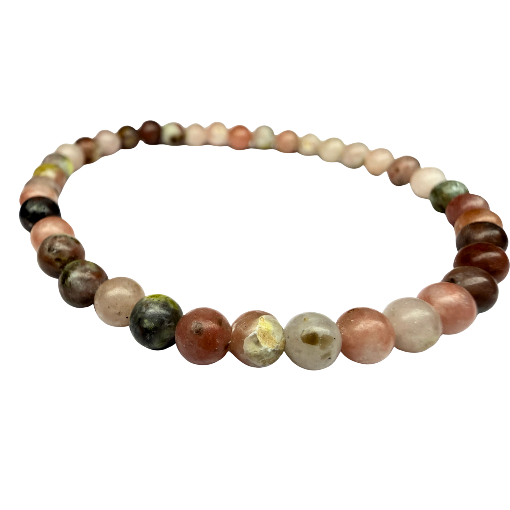 Fancy Jasper 4mm Beaded Stretch Bracelet