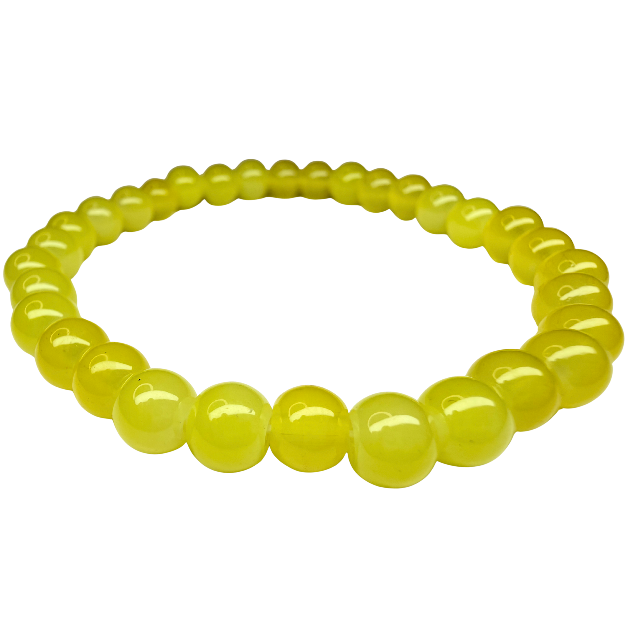Yellow Glass Bead Bracelet