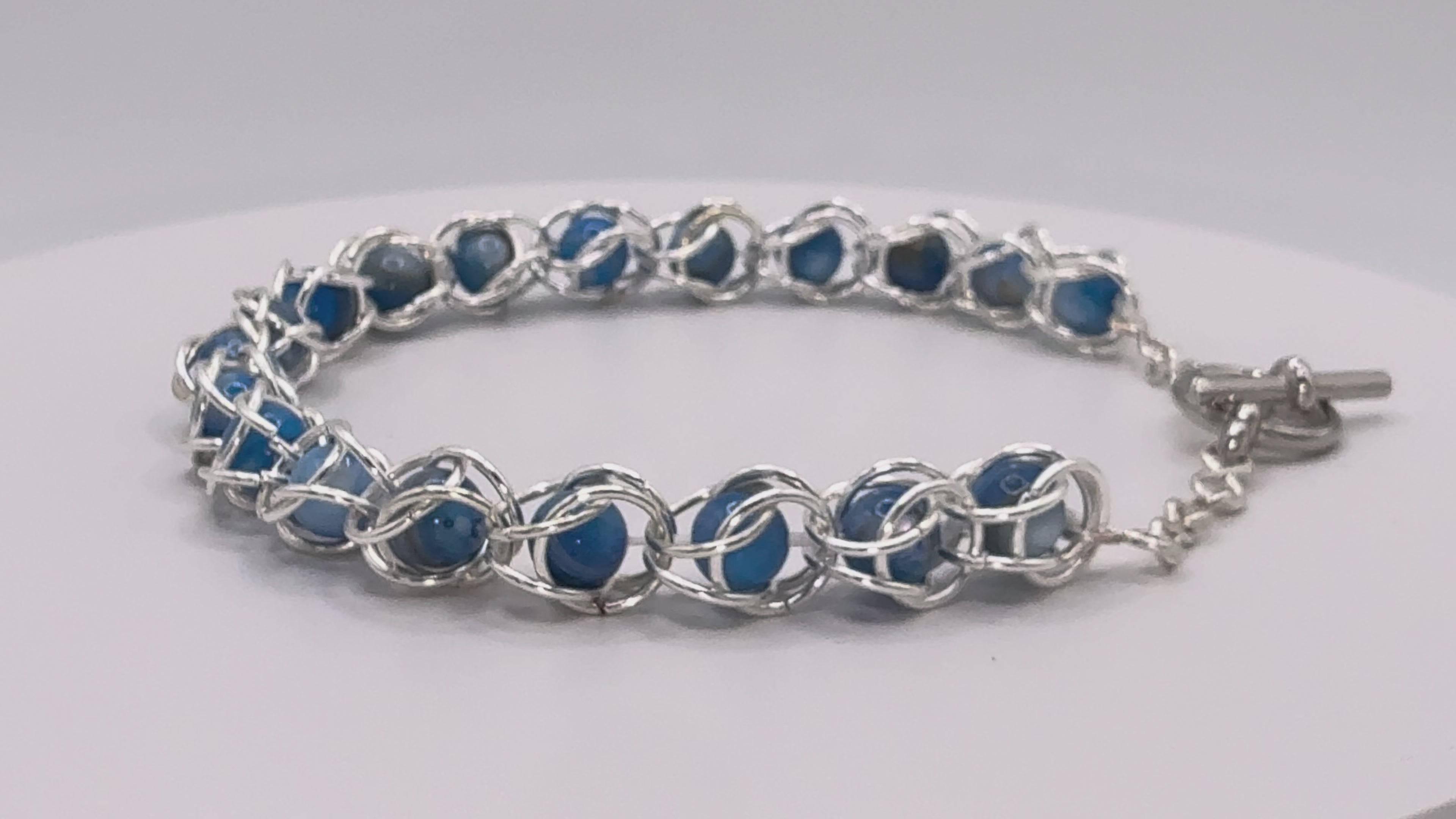 Custom Captured Bead Bracelet 6mm Beads