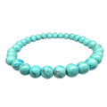 6mm Turquoise Dyed Howlite Stretch Bracelet