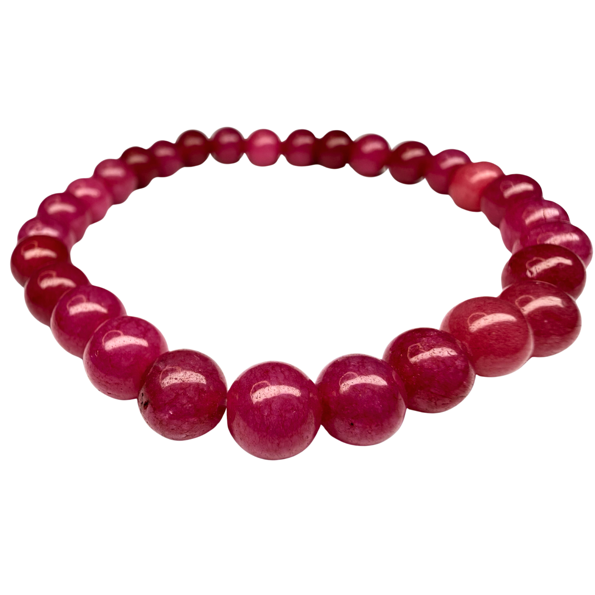 Pink Agate 6mm Stretch Bracelet